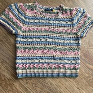 Ralph Lauren Pastel Short Sleeve Sweater